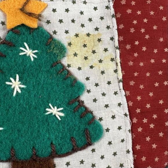 VTG 1990s Lot of 3 Quilted Patchwork Christmas Stockings 19” Angel Snowman Read - Picture 6 of 11